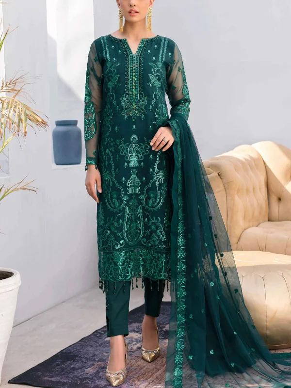 Small V-Neck Print Top Trousers Suit
