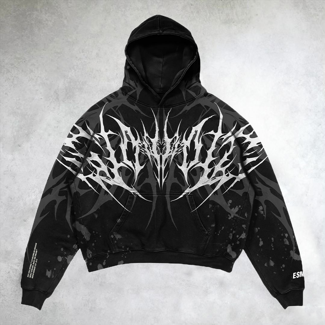 Gothic Oversized Graphic Hoodie