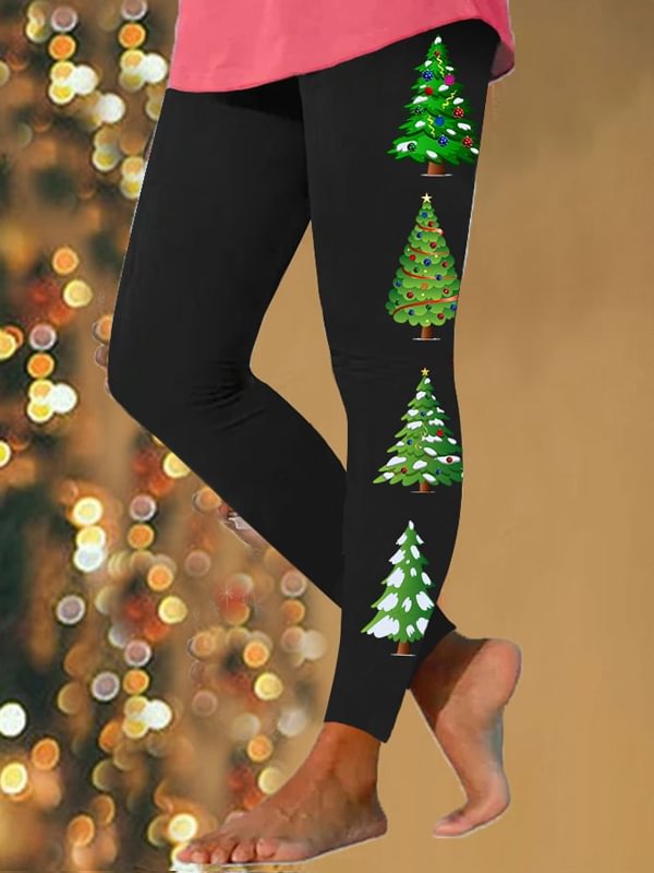 Women's Christmas Tree Print Leggings