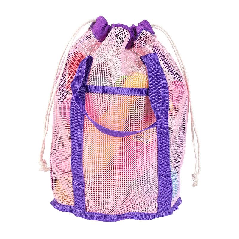 New Color Matching Children’s Toy Bag Shell Storage Bag Travel Beach Bag Hollow Transparent Beach Bag