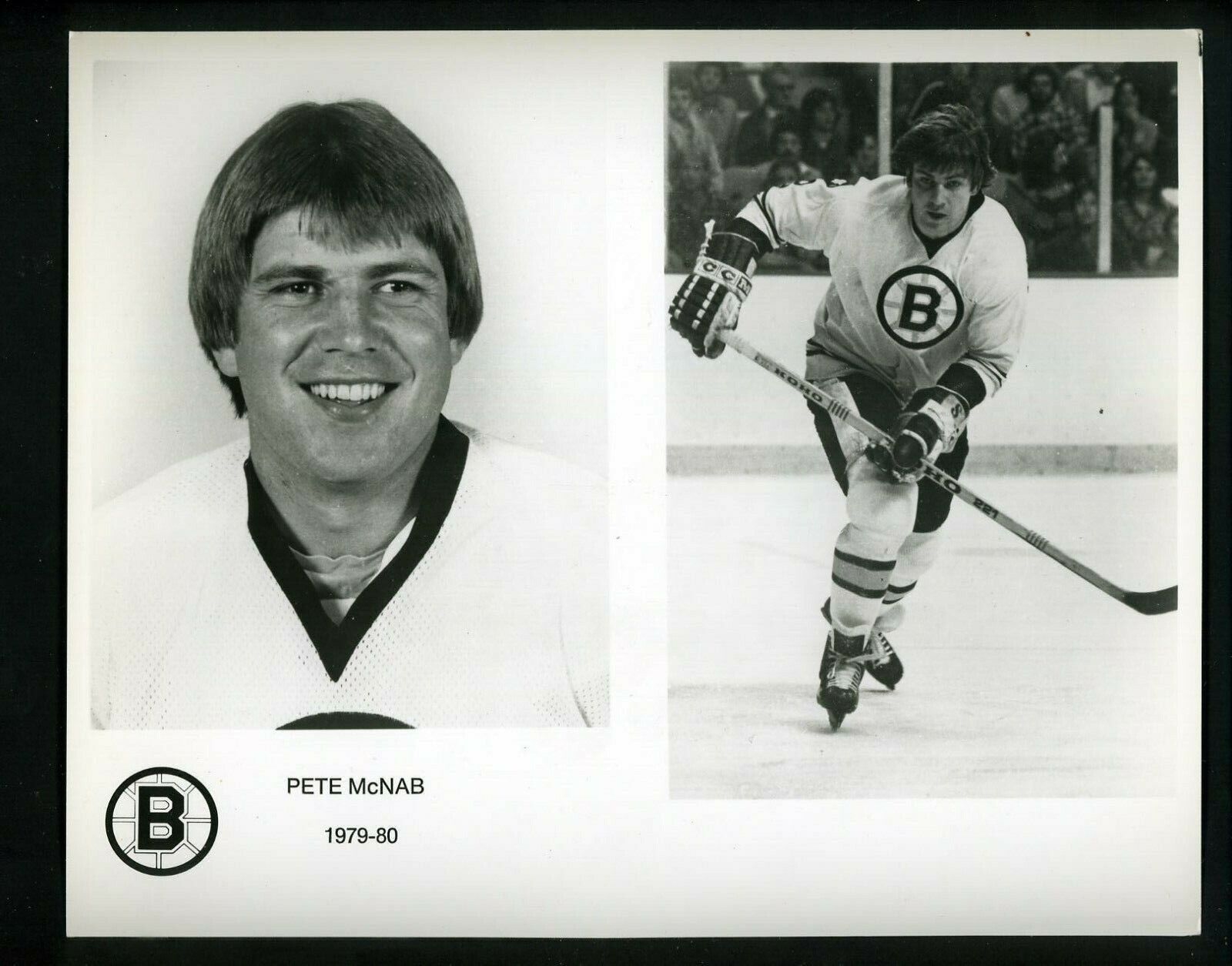 Peter McNab Boston Bruins team issued 1979 Press Photo Poster painting