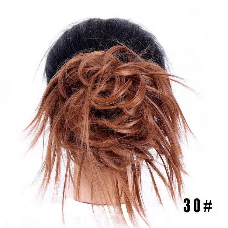 LUPU Synthetic Chignon Messy Scrunchies Elastic Band Hair Bun Straight Updo Hairpiece High Temperture Fiber Natural Fake Hair | 168DEAL