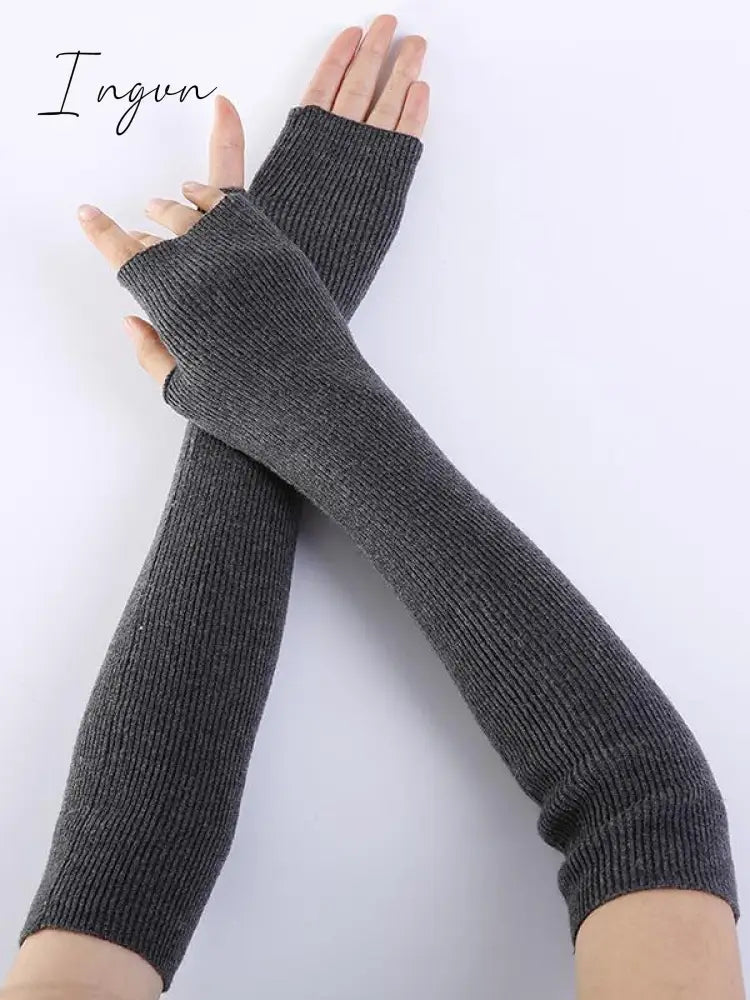Ingvn - Knitted 7 Colors Sleevelet Accessories Deep Gray Warmers