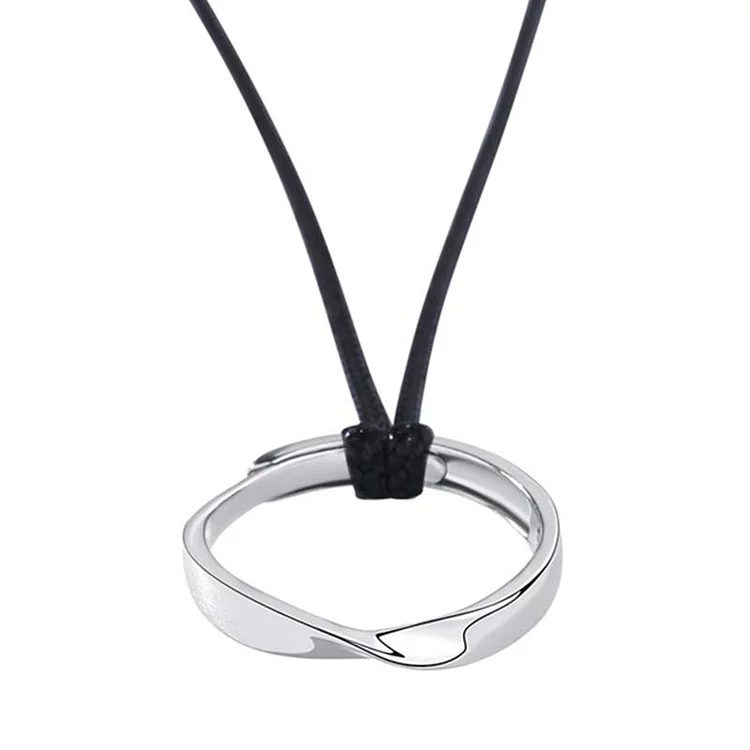 Rings Pendant 925 Sterling Silver Couple Necklace - Modakawa Modakawa