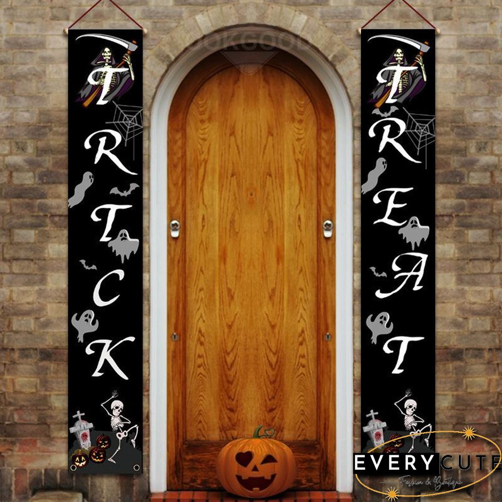 Halloween Themed Porch Flag For Outdoor Decoration