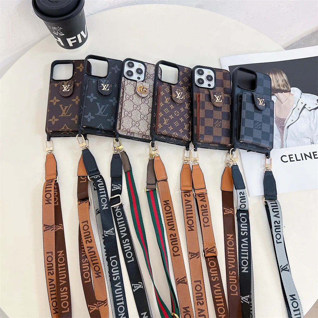 LV Elegant Canvas Leather Card Holder Gucci Ophidia GG Crossbody Apple iPhone Case