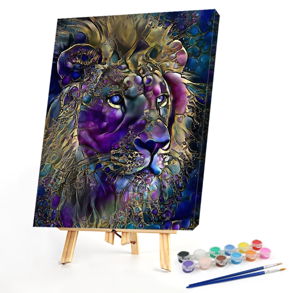 

40*50CM - Paint By Numbers - Psychedelic Lion, 501 Original