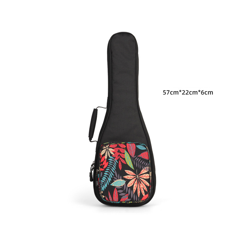 21 23 26 Inch Ukulele Bag Waterproof Backpack Thicken Dustproof Shockproof Padding Cotton Pad Ethnic Style Flower Guitar Handbag Back to School