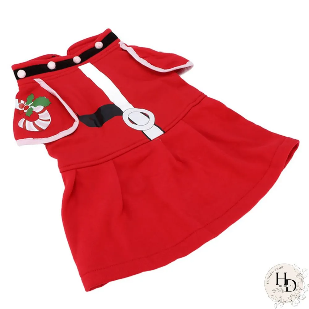 Dog Christmas Costume Thicken Warm Christmas Clothes for Small Medium Large Dogs(XL ) Deeh