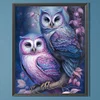 >SALE<5D DIY Full Round Drill Partial AB Diamond Painting Owl Decoration 45x55CM