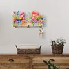 Wooden Bird Flower Special Shape Diamond Painting Hanging Hooks for Home Decor