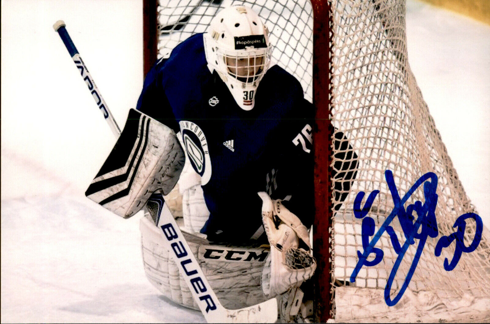 Arturs Silovs SIGNED autographed 4x6 Photo Poster painting VANCOUVER CANUCKS #3