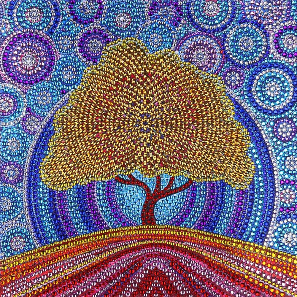 Crystal Rhinestone Diamond Painting Golden Tree