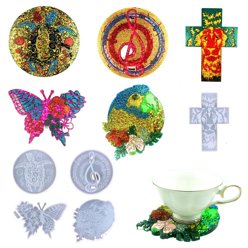 Five Sets of Coaster Silicone Resin Molds