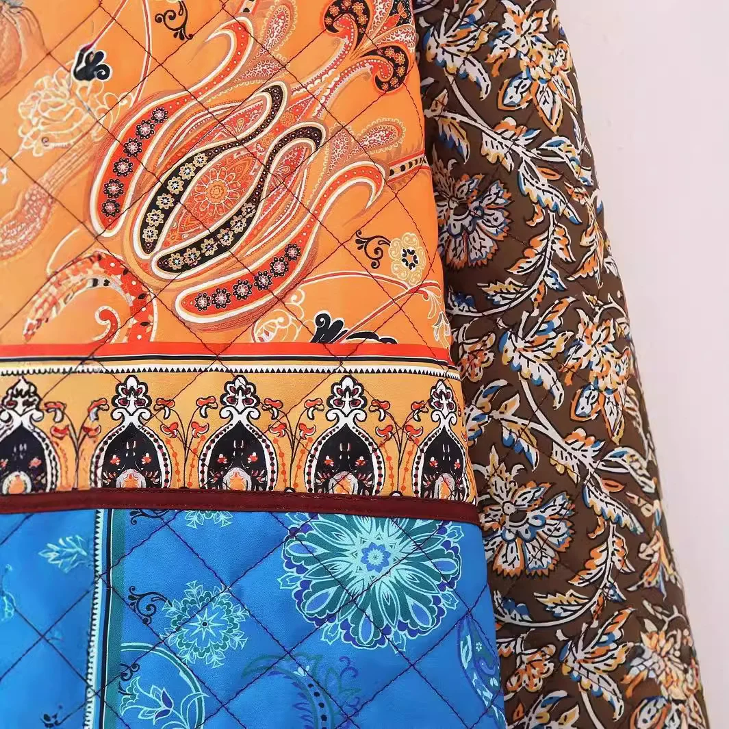 Nigikala Nigikala Women's Explosive Bumpy Cloth Small Broken Cotton Coat