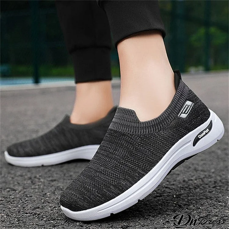 Men's Laceless Slip-On Casual Soft Sole Sneakers