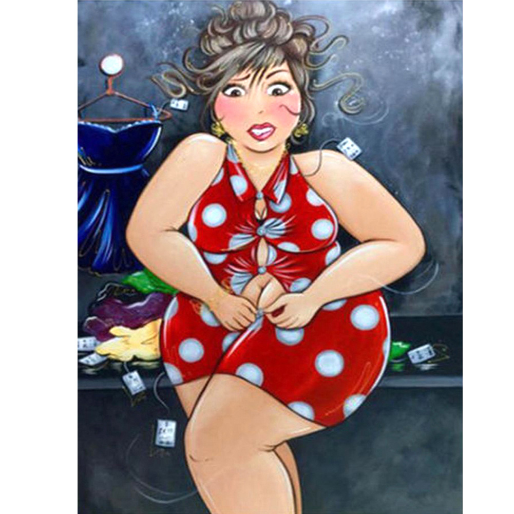 

Fat Lady - Round Drill Diamond Painting - 30*40CM, 501 Original