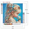 Fille De Cheveux De Couleur Rose-Compl&egrave;te Rond Diamant Peinture-30*30CM