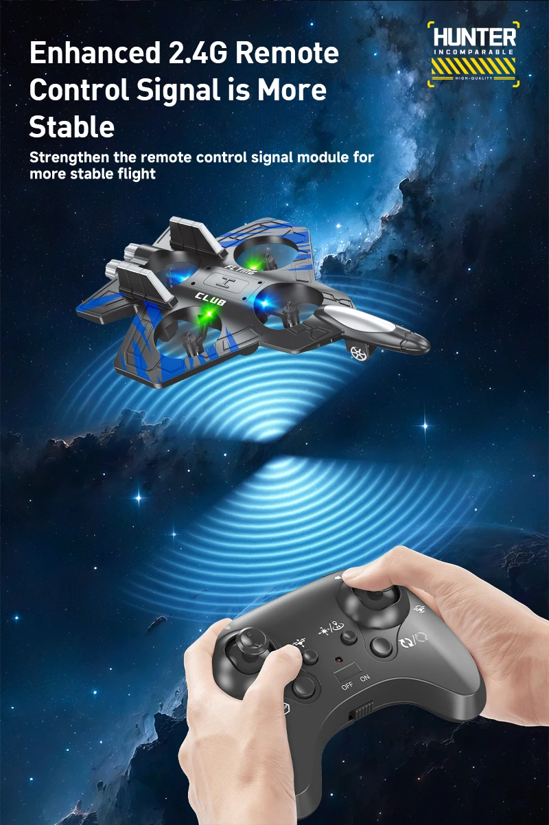 Tegooe Tegooe RC Stunt Glider for Kids - Durable EPP Foam Remote Control Airplane with 24G System