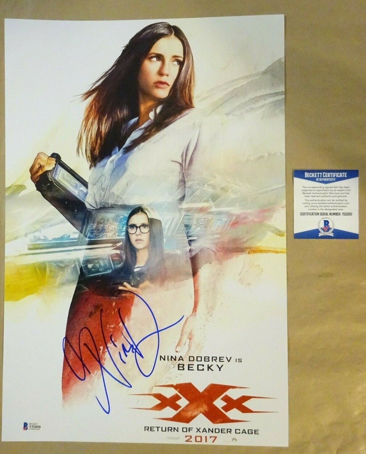 Signed NINA DOBREV - XXX RETURN OF XANDER CAGE 12x18