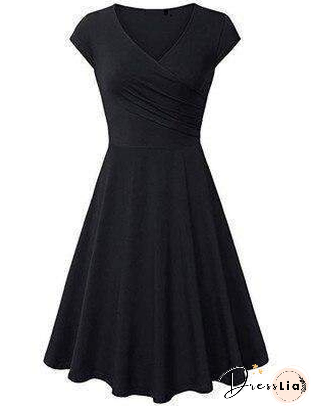 Summer Dress Women New Green 16 Colors Pleated Dresses Black Plus Size V Neck Fashion Slim Clothing Vestidos Feminina CX800