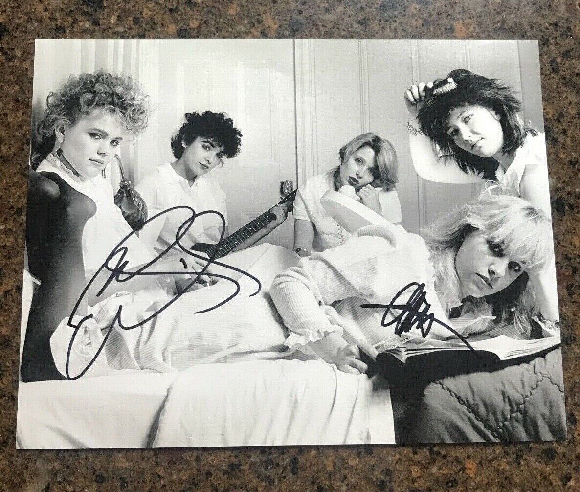 * THE GO-GO'S * signed 11x14 Photo Poster painting * BELINDA CARLISLE & CHARLOTTE CAFFEY * 4