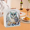 Diamond Painting Acrylic Owl Paper Towel Storage Rack Decor