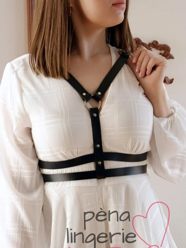 pornhint Pornhint Simple Chest Harness Woman, Adjust Fashion Waist Harness Belt, Stylish Accessories, Suspender Harness Belt, Plus Size Harness leather harness women