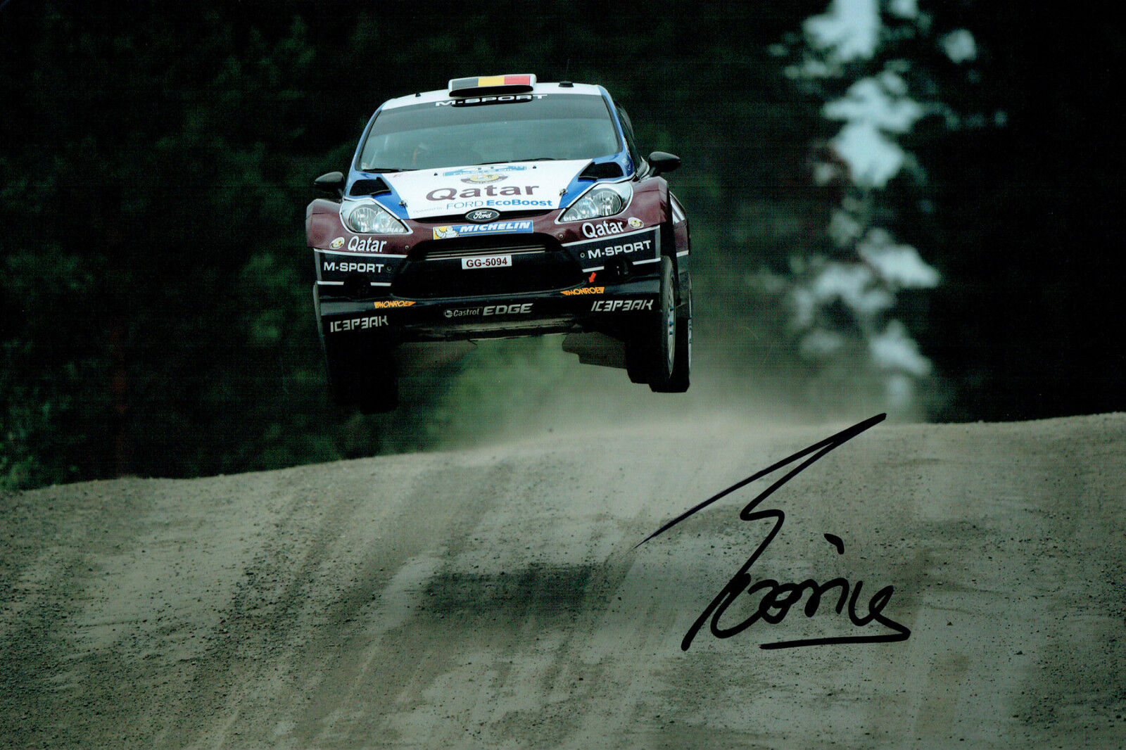 Thierry NEUVILLE World Rally Driver SIGNED AUTOGRAPH 12x8 FORD Photo Poster painting AFTAL COA