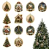 12Pcs Diamond Painting Christmas Ornaments for Adults Round Acrylic DIY