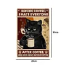 Coffee Cat - Vintage Metal Signs - 20*30cm/30*40cm