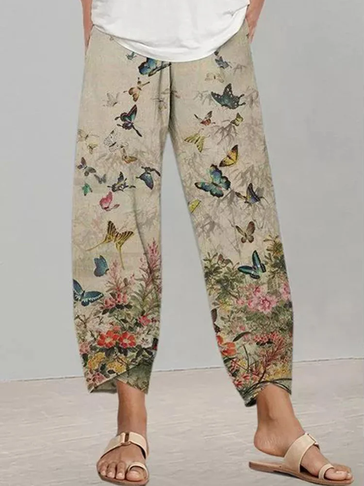 Women's Floral Printed Trousers