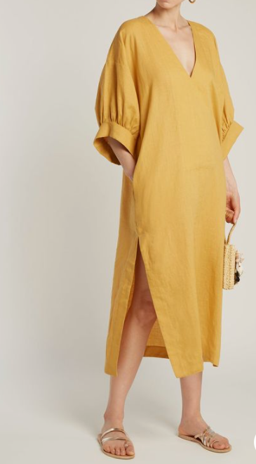 Cotton and linen Long Dress