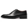 Handmade Mens Black Leather Oxford Dress Shoes 
