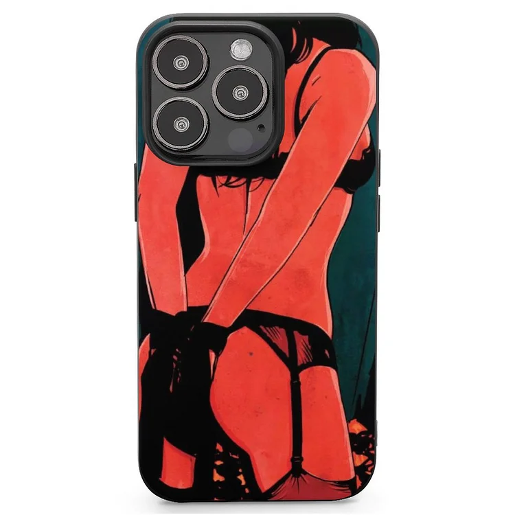 Brunette In Lingerie Mobile Phone Case Shell For IPhone 13 and iPhone14 Pro Max and IPhone 15 Plus Case - Heather Prints Shirts