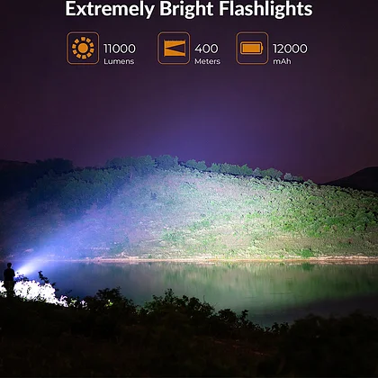Super Bright LED Flashlight Sofirn SP60, 6800 Lumens 915M Long Throw  Flashlight, Flash Light High Lumens for Hunting Emergency, USB C  Rechargeable