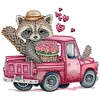 2Pack Pink Car Animals-Crystal Rhinestone Diamond Painting(30x30cm)