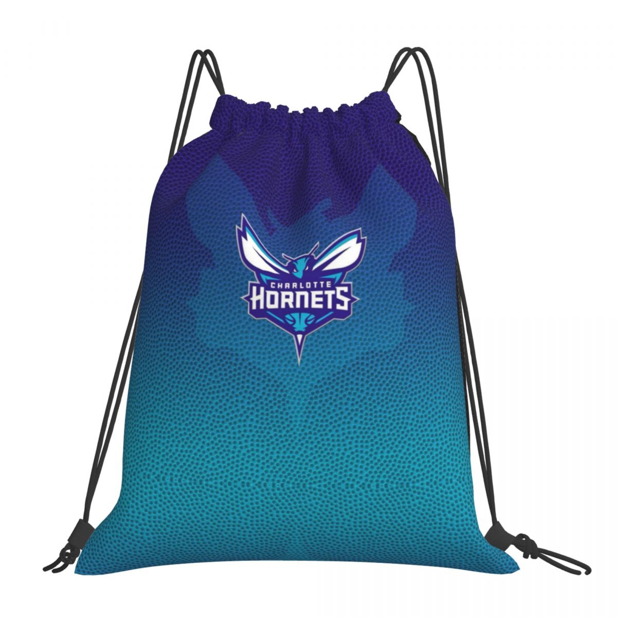 Charlotte Hornets Gradient Teal Unisex Drawstring Backpack Bag Travel Sackpack