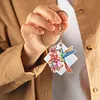 6Pcs Double Side Diamond Art Keyring Keychain Pendant Home Decor (Hummingbird)