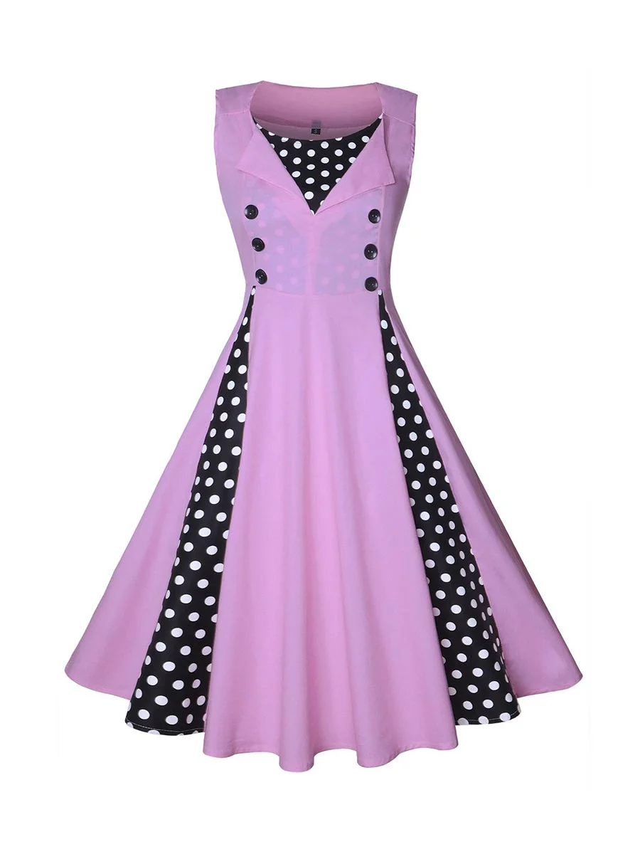 1950s Dresses Retro Light Purple Sleeveless Swing Dresses