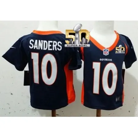 Toddler  Broncos #10 Emmanuel Sanders Navy Blue Alternate Super Bowl 50 Stitched NFL Elite Jersey
