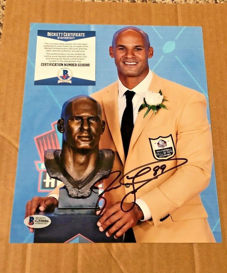 JASON TAYLOR SIGNED 8X10 MIAMI DOLPHINS Photo Poster painting BECKETT CERTIFIED