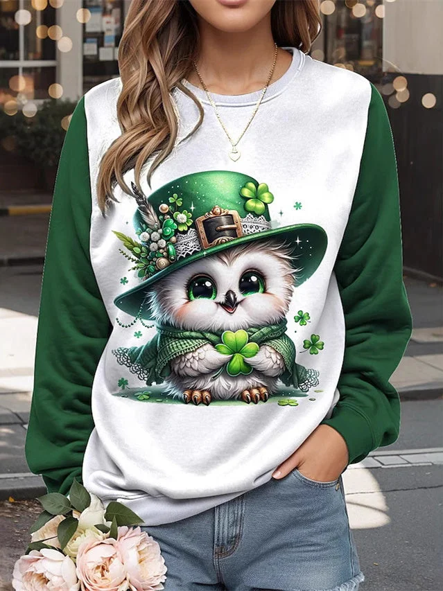 Women's Long Sleeve Scoop Neck Floral Printed Graphic Tops