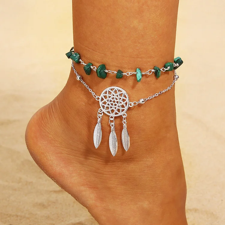 Bohemia Anklet Summer Beach Accessories Double Layer Anklet