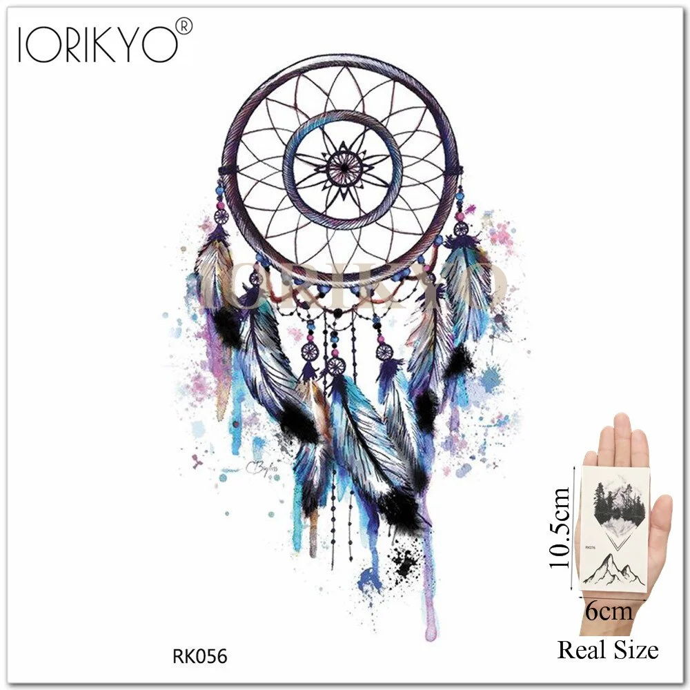 IORIKYO Temporary Women Tattoo Arm Stickers Body Chest Geometric Flash Tree Water Transfer Tatoos Dreamcatcher Sexy Fake Tattoo