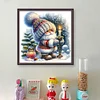 Christmas Gnome Candles-11CT Stamped Cross Stitch 40*40cm/15.75*15.75in