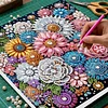 (Pre-Framed)Diamond Painting-DIY Crystal Rhinestone Colorful Flowers(25x25cm)