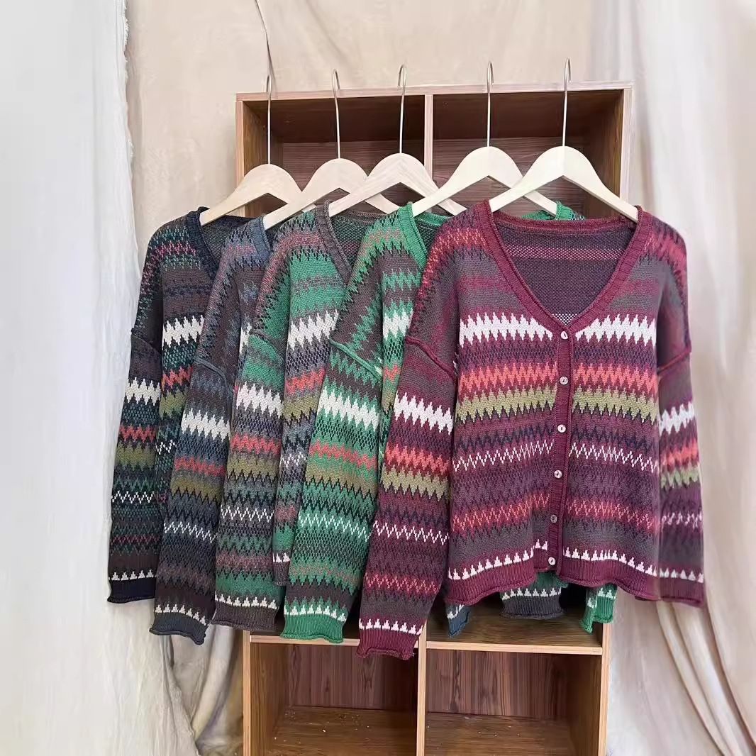 Chicfifth Sweater Women Winter Long Sleeve High Quality Autumn Vintage Top Knitted Cardigan