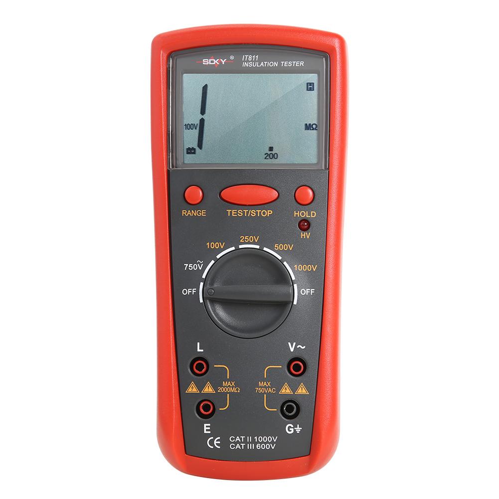 

IT811 Auto-Range Insulation Resistance Meter Digital Megger Ohmmeter Tester, 501 Original