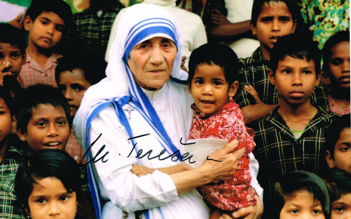 MOTHER TERESA Signed Photo Poster paintinggraph - Nun / Humanitarian - preprint